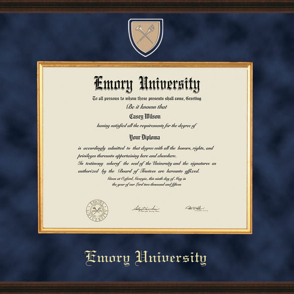 Emory Excelsior Diploma Frame Shot #2