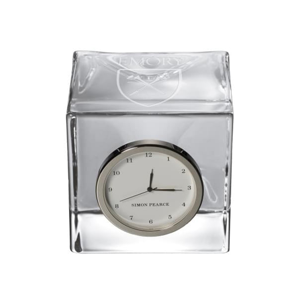 Emory Glass Desk Clock by Simon Pearce Shot #1