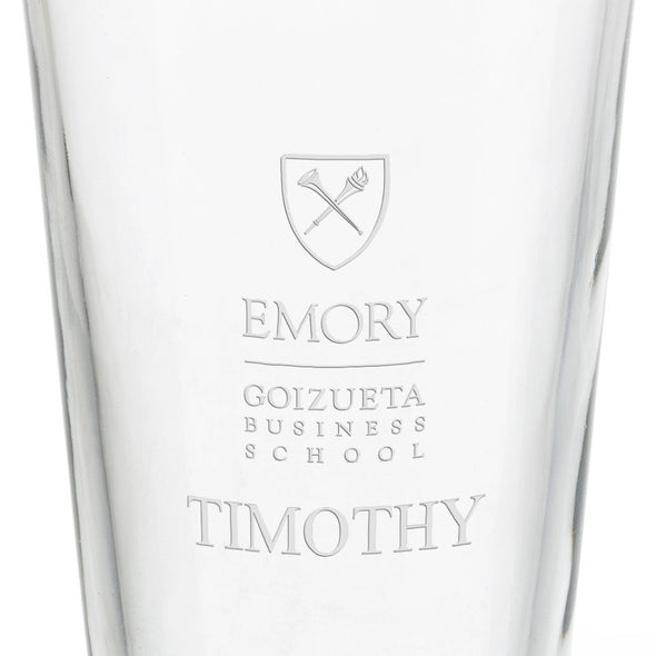 Emory Goizueta Business School 16 oz Pint Glass- Set of 2 Shot #3