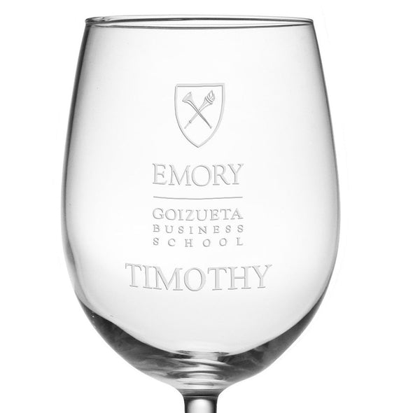 Emory Goizueta Business School Red Wine Glasses - Set of 2 - Made in the USA Shot #3