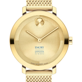Emory Goizueta Business School Women's Movado Bold Gold with Mesh Bracelet Shot #1