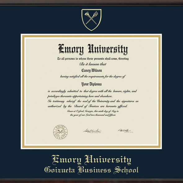 Emory Goizueta Diploma Frame, the Fidelitas Shot #2