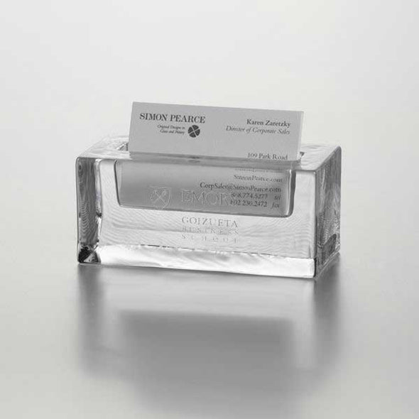 Emory Goizueta Glass Business Cardholder by Simon Pearce Shot #1