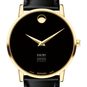 Emory Goizueta Men's Movado Gold Museum Classic Leather Shot #1