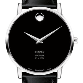 Emory Goizueta Men's Movado Museum with Leather Strap Shot #1