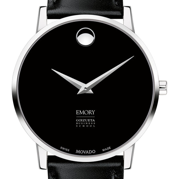 Emory Goizueta Men's Movado Museum with Leather Strap Shot #1