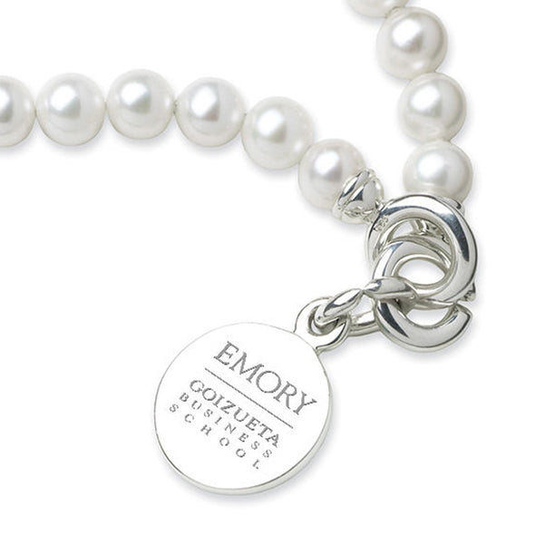 Emory Goizueta Pearl Bracelet with Sterling Silver Charm Shot #2