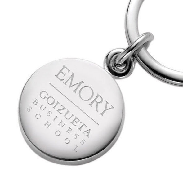 Emory Goizueta Sterling Silver Insignia Key Ring Shot #2
