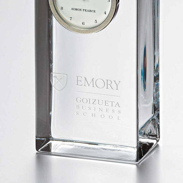 Emory Goizueta Tall Glass Desk Clock by Simon Pearce Shot #2