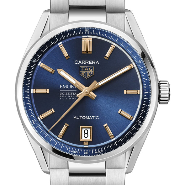 Emory Goizueta Women's TAG Heuer Steel Carrera Automatic with Blue Dial Shot #1