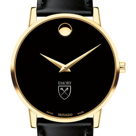 Emory Men's Movado Gold Museum Classic Leather Shot #1