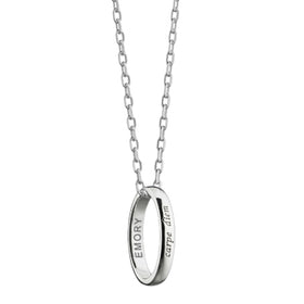 Emory Monica Rich Kosann "Carpe Diem" Poesy Ring Necklace in Silver Shot #1