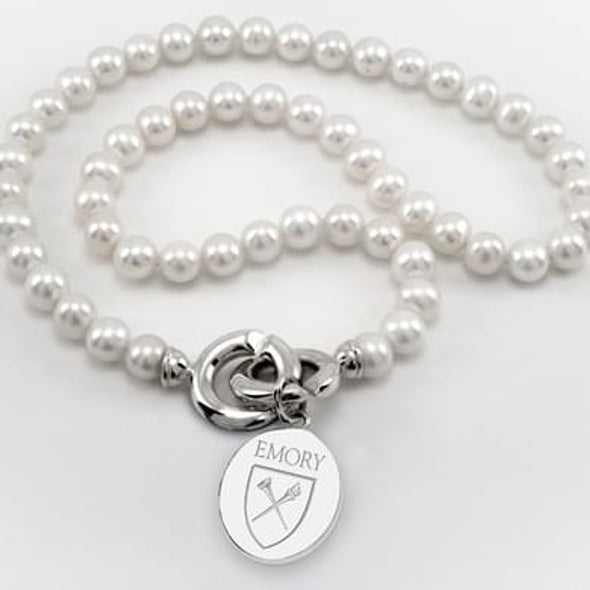 Emory Pearl Necklace with Sterling Silver Charm Shot #1
