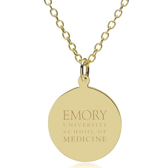 Emory School of Medicine 14K Gold Pendant & Chain Shot #1