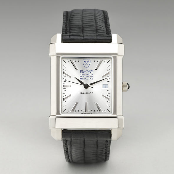 Emory School of Medicine Men's Collegiate Watch with Leather Strap Shot #2