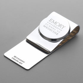 Emory School of Medicine Sterling Silver Money Clip Shot #1
