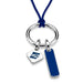 Emory Silk Necklace with Enamel Charm & Sterling Silver Tag