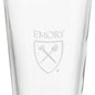 Emory University 16 oz Pint Glass Shot #3