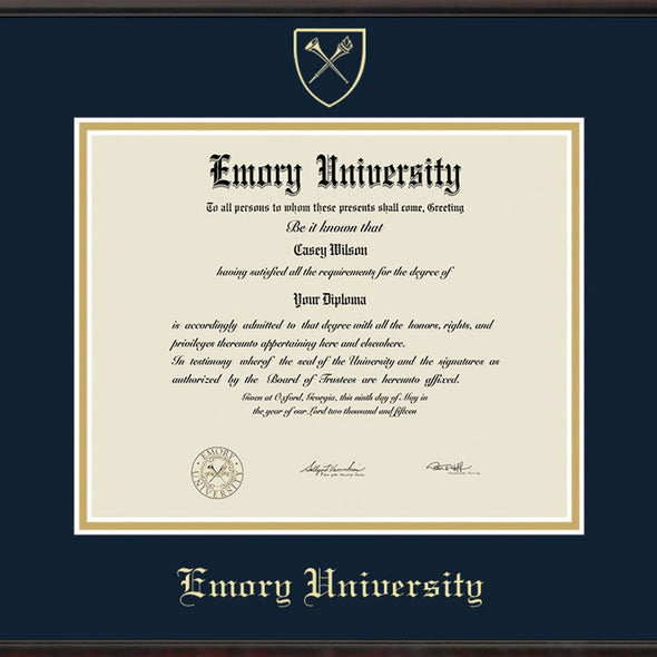 Emory University Diploma Frame, the Fidelitas Shot #2