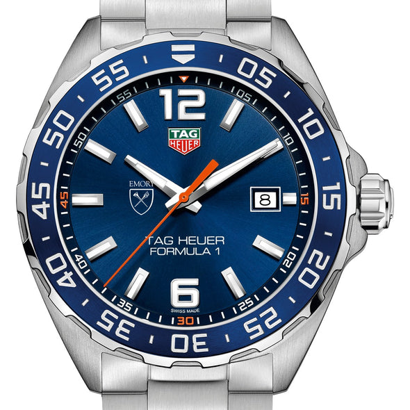 Emory University Men's TAG Heuer Formula 1 with Blue Dial & Bezel Shot #1