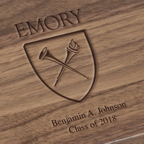 Emory University Solid Walnut Desk Box Shot #3