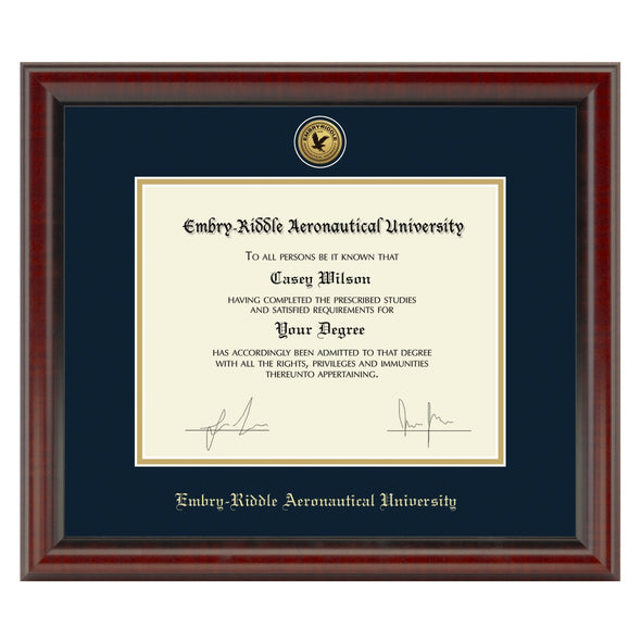 ERAU Diploma Frame - Gold Medallion Shot #1