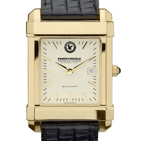 ERAU Men's Gold Quad with Leather Strap Shot #1