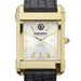 ERAU Men's Gold Watch with 2-Tone Dial & Leather Strap at M.LaHart & Co.