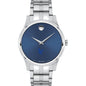 ERAU Men's Movado Collection Stainless Steel Watch with Blue Dial Shot #2