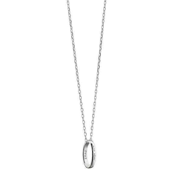 ERAU Monica Rich Kosann "Carpe Diem" Poesy Ring Necklace in Silver Shot #2