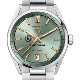 ERAU Women's TAG Heuer Steel Carrera Automatic with Green Dial Shot #1