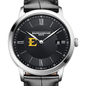 ETSU Men's Baume et Mercier 40mm Classima Quartz Watch with Black Dial & Black Leather Strap Shot #1