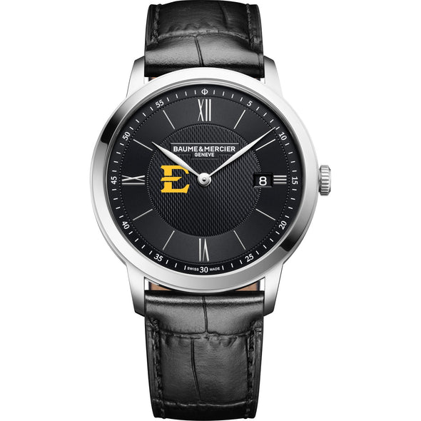 ETSU Men's Baume et Mercier 40mm Classima Quartz Watch with Black Dial & Black Leather Strap Shot #2