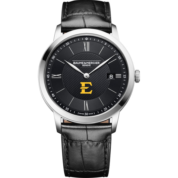 ETSU Men's Baume et Mercier 40mm Classima Quartz Watch with Black Dial & Black Leather Strap Shot #2