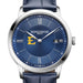 ETSU Men's Baume et Mercier 40mm Classima Quartz Watch with Blue Dial & Dark Blue Leather Strap