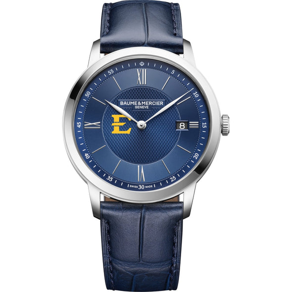 ETSU Men's Baume et Mercier 40mm Classima Quartz Watch with Blue Dial & Dark Blue Leather Strap Shot #2