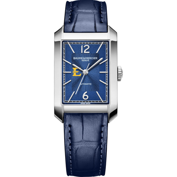 ETSU Men's Baume et Mercier 43X27mm Hampton Automatic Watch with Blue Dial & Blue Leather Strap Shot #2
