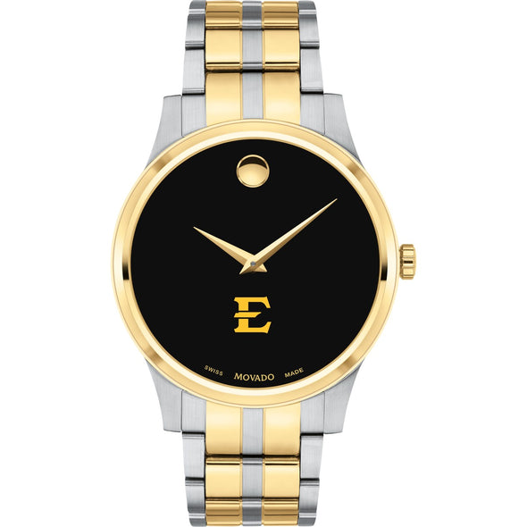 ETSU Men's Movado Collection Two-Tone Watch with Black Dial Shot #2