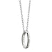 ETSU Monica Rich Kosann "Carpe Diem" Poesy Ring Necklace in Silver