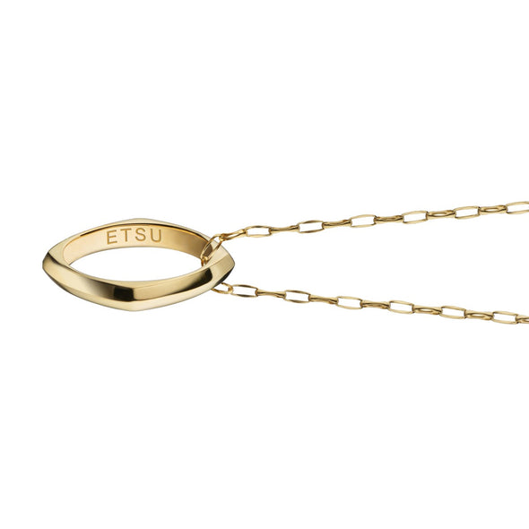 ETSU Monica Rich Kosann Poesy Ring Necklace in Gold Shot #3