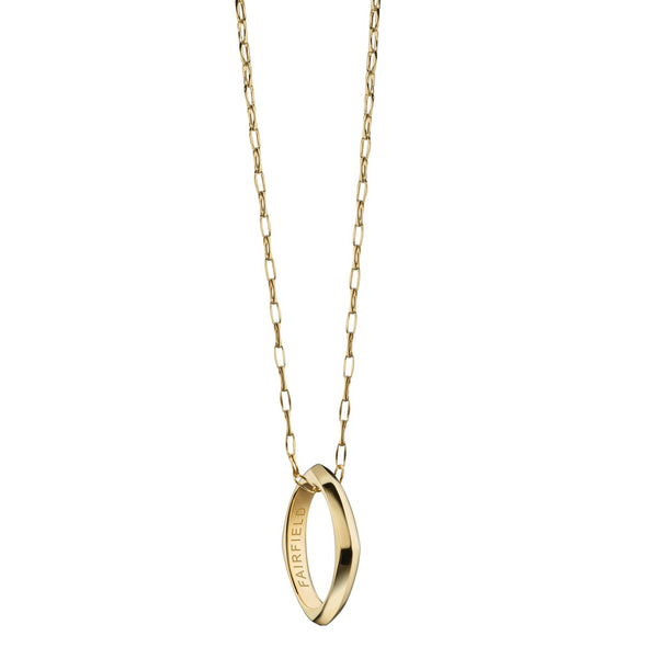 Fairfield Monica Rich Kosann Poesy Ring Necklace in Gold Shot #2
