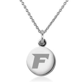 Fairfield Necklace with Charm in Sterling Silver Shot #1