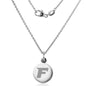 Fairfield Necklace with Charm in Sterling Silver Shot #2