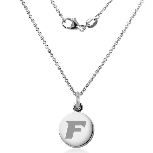 Fairfield Necklace with Charm in Sterling Silver Shot #2