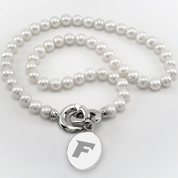 Fairfield Pearl Necklace with Sterling Silver Charm Shot #1