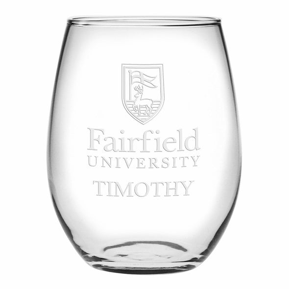 Fairfield Stemless Wine Glasses Made in the USA - Set of 4 Shot #1
