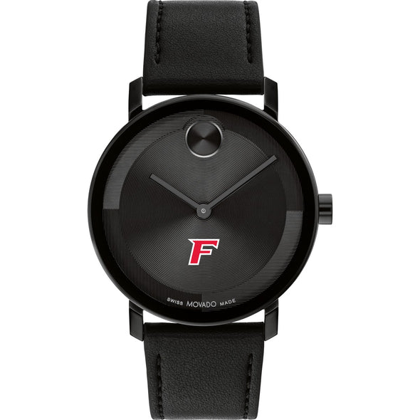 Fairfield University Men's Movado BOLD with Black Leather Strap Shot #2