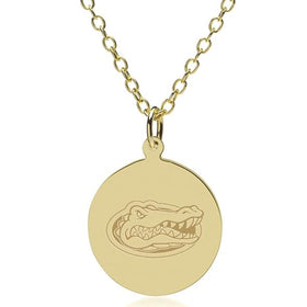 Florida Gators 18K Gold Pendant &amp; Chain Shot #1