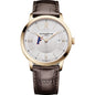 Florida Men's Baume et Mercier 40mm Gold PVD Classima Watch with Silver Dial & Dark Brown Leather Strap Shot #2