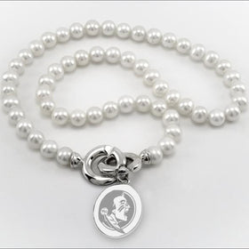 Florida State Pearl Necklace with Sterling Silver Charm Shot #1